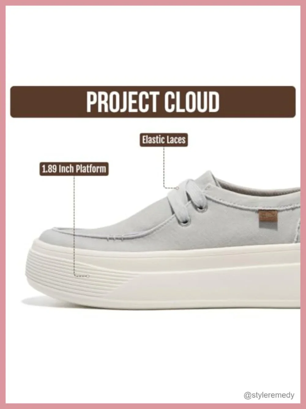 Canvas Platform Loafers Slip On Sneakers High Density Foam Insole Lightweight